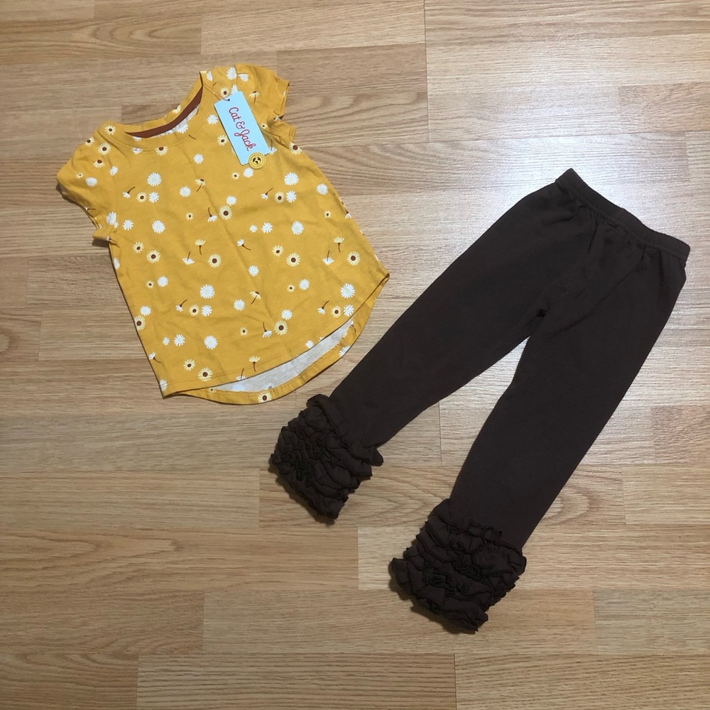 “Cat & Jack” and boutique brand 2pc set size 3-4 new and in great condition